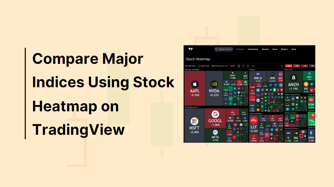 Compare Major Indices Using Stock Heatmap on TradingView